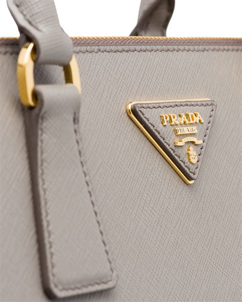 prada saffiano grey quilted|Clay Grey Saffiano Leather Tote Bag .